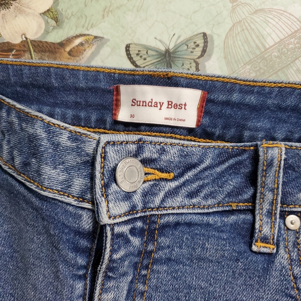 Sunday Best High Rise Denim Shorts - Picture 7 of 9